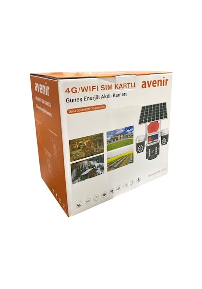 Avenir Av-s463 4g Sim Kartlı Beyaz 3 Kameralı 6mp Güneş Panelli Solar Ptz Kamera