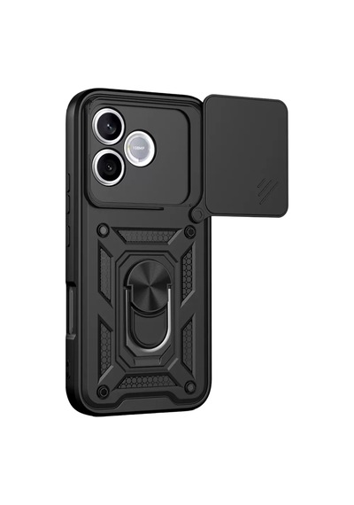 Newface Huawei Honor 600 Lite Pars Lens Yüzüklü Silikon - Siyah