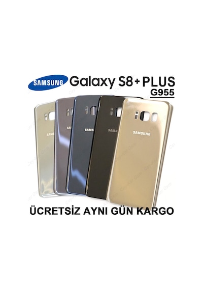 Samsung Galaxy Uyumlu S8 Plus Arka Pil Batarya Kapağı Cam