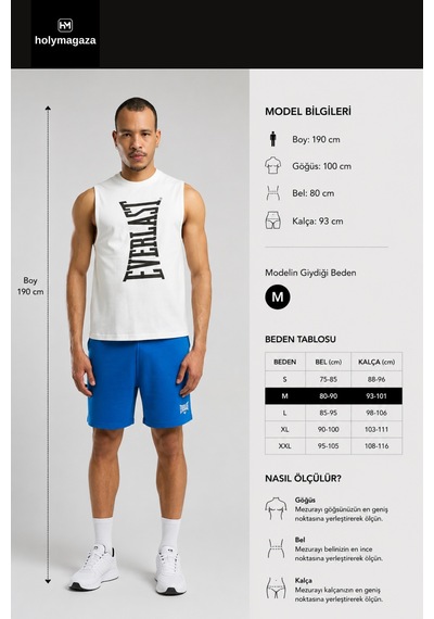 Everlast Ever Classics Regular Erkek Atlet Beyaz - Siyah