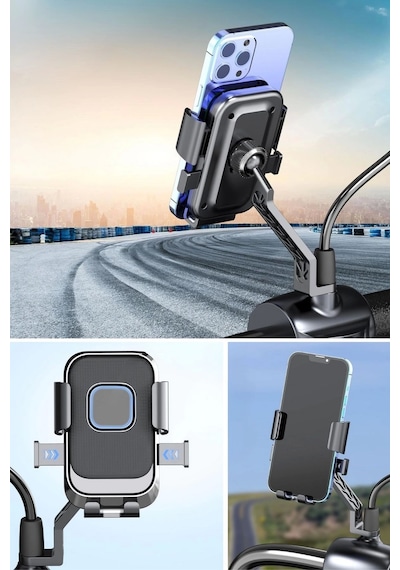 Motor,motosiklet,bisiklet ,scooter İçin 360 Derece Dönebilen Dikiz Aynası Versiyonu Telefon Tutucu Aparat Diğer