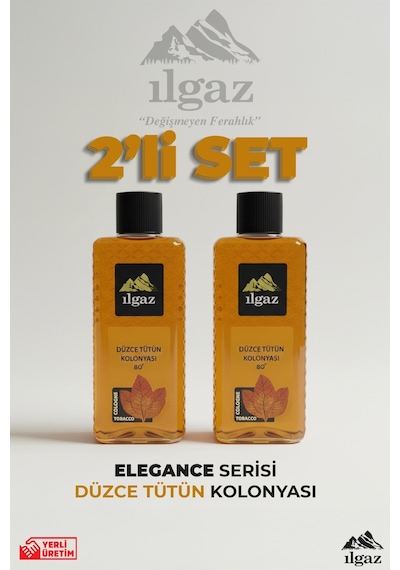 Ilgaz Düzce Tütün Kolonyası 2'li Set 80 Derece 400 Ml Elegance Series