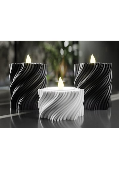 Modern Parametrik Spiral Tasarım Dekoratif Tealight Mumluk Ve Şamdan 3 Lü Çok Renkli