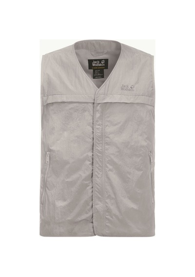 Jack Wolfskin Vest M Seersucker Erkek Yelek Ash Grey - 326476200 Ash Grey