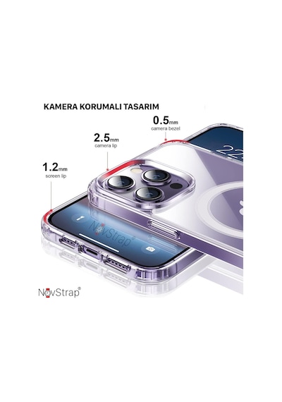 Apple Uyumlu iPhone 14 Pro Max Kilif 6.7 Seffaf Magsafe Kamera Korumali 556384208