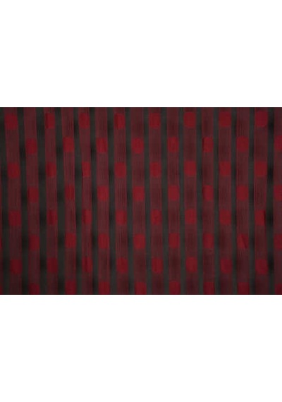 Puanlı Model Bordo Renk İp Perde Hazır Düğmeleri Dikilmiş İp Perde 300 270 Cm Bordo