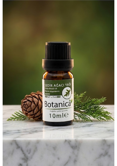 Botanica %100 Saf Sedir Ağacı Yağı Saç Güçlendirici Besleyici Doğal Uçucu Bitkisel Bakım 10 Ml 10 ML