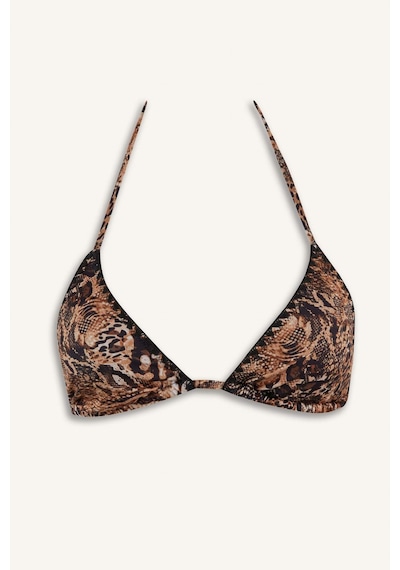 Defacto Love Regular Fit Leopar Desenli Üçgen Bikini Üstü-fall İn Lo E3895ax25smbk81 Siyah