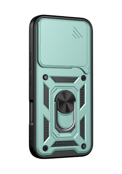 Uryport Huawei Honor 600 Lite Pars Lens Yüzüklü Silikon - Yeşil
