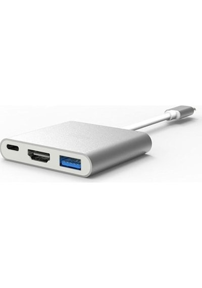 Type-c Hdmı 3 İn 1 Adapter Hdmı Usb 3.0 Çevirici Dönüştürücü Adap