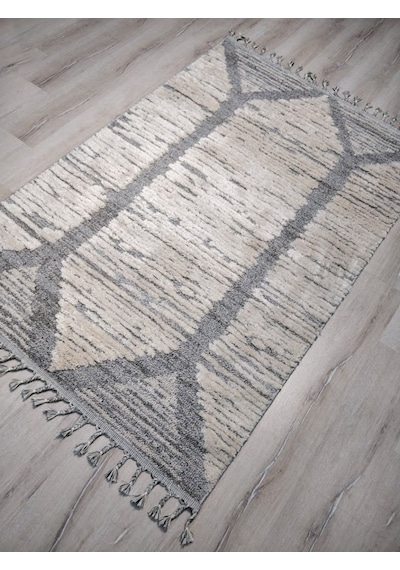 Eko Halı Sydney Sdy01 White Grey Modern Dokulu Halı 120X180 Cm
