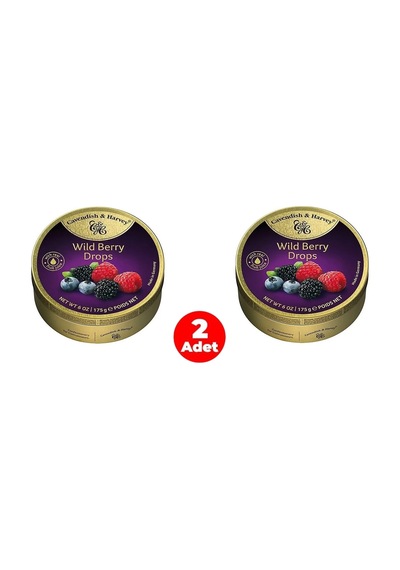 Cavendish & Harvey Clear Wild Berry Drops Karışık Orman Meyve Aromalı Şeker 175 Gr 2 Adet