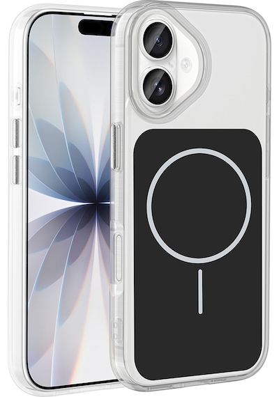 Apple Uyumlu iPhone 17 Kılıf Metal Buton Tasarımlı Zore İkonik Sert Silikon Kapak Siyah