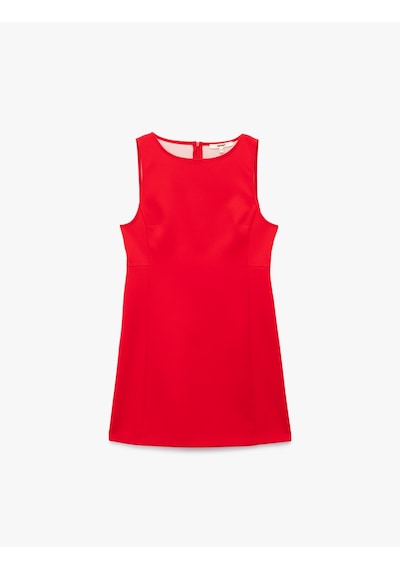 Koton Slim Fit Kolsuz Bisiklet Yaka Mini Elbise Kırmızı 6wak80004pw Kırmızı Koton Slim Fit Kolsuz Bisiklet Yaka Mini Elbise Kırmızı 6wak80004pw Kırmızı
