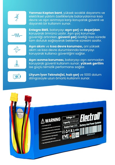 Onvo Ov-110 Batarya 48v 10.000mah Pil