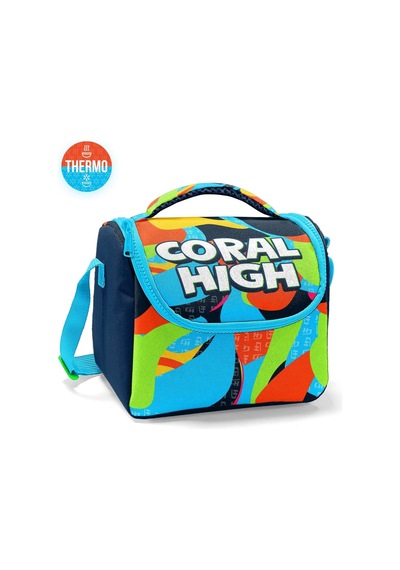 Coral High Beslenme Çantası 11793, Erkek Çocuk, Lacivert Mavi Grafiti, Isı Yalıtımlı Çok Renkli