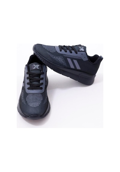 Dijital Baskılı Unisex Siyah Sneaker - Füme Desenli Günlük Ayakkabı Siyah-füme