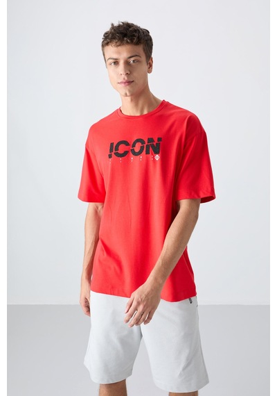 Tommy Life Fiesta Pamuklu Kalın Yumuşak Dokulu Oversize Fit Baskılı Erkek T-shirt - 88331 Kirmizi Tommy Life Fiesta Pamuklu Kalın Yumuşak Dokulu Oversize Fit Baskılı Erkek T-shirt - 88331 Kirmizi