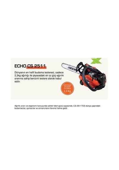 Echo Cs-2511 Tes Benzinli Testere