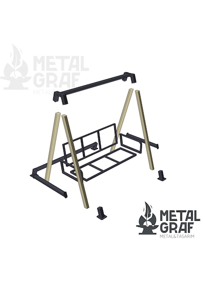 Metalgraf Konfor Salıncak Özel Tasarım Antrasit - Gri Metalgraf Konfor Salıncak Özel Tasarım Antrasit - Gri