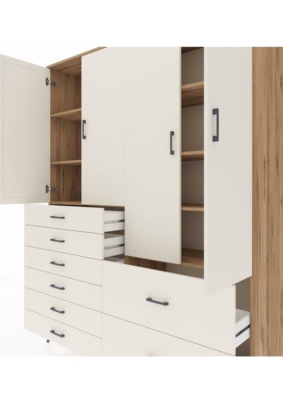 Hyperion Gardrop 7 Raflı 8 Çekmeceli 4 Kapaklı 176x44x221 Çam-aytaşı Aytaşı Hyperion Gardrop 7 Raflı 8 Çekmeceli 4 Kapaklı 176x44x221 Çam-aytaşı Aytaşı