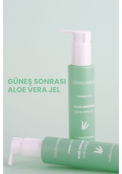 Bade Natural Aloe Vera Jel Güneş Sonrası Nemlendirici %100 Doğal 100 ML