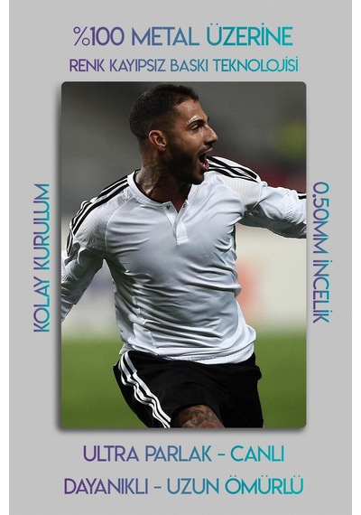 Metal Baskı, Ricardo Quaresma - Parlak Dekoratif Sporcu Duvar Tablosu, 4k Kalite