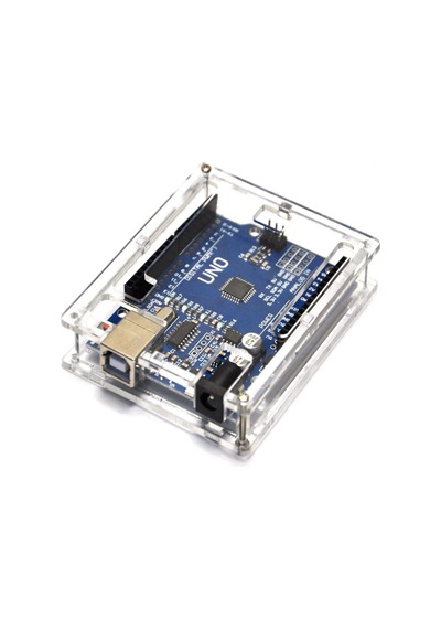 Arduino Uno R3 Plastik Koruma Kutusu Vidalı Pleksi Kutu