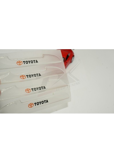 Toyota Uyumlu Logo Kapı Kenarı Koruma Şeffaf Kauçuk 3M Band New Style