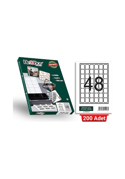 Herboy Hb-1048 32 X 32 Mm A4 Laser Etiket 200 Adet