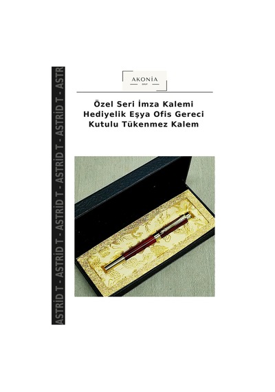 Özel Seri İmza Kalemi Hediyelik Eşya Ofis Gereci Kutulu Tükenmez Kalem Çok Renkli