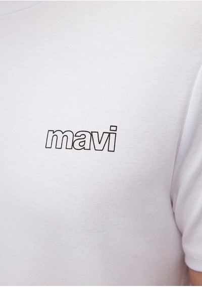 Mavi Erkek Basıc Tişört Beyaz 0610360-620 Beyaz