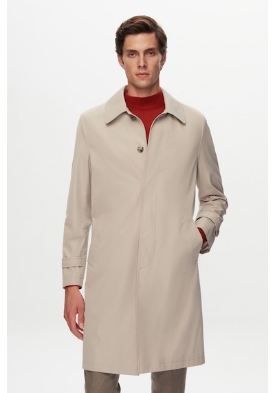 D's Damat Ds Damat Regular Fit Taş Düz Pardösü/trenckot 1hfp82870001m Taş