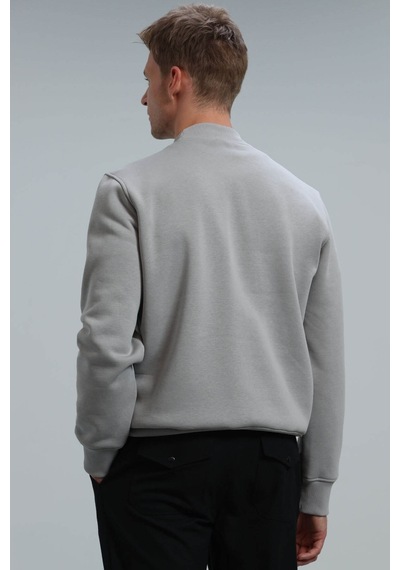 Lufian Erkek Lowe Sweatshirt 112030125 Açık Gri