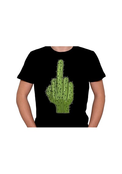 Fcktüs Kaktüs Argo Orta Parmak Tişört Unisex T-shirt 001