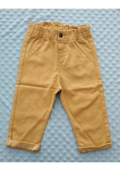 Kidaxi Kız Bebek Dokuma Pantolon 6-36 Ay Sarı