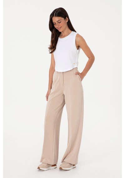 U.S. Polo Assn. Kadın Camel Modal Karışımlı Loose Fit Örme Pantolon 50300762-VR015