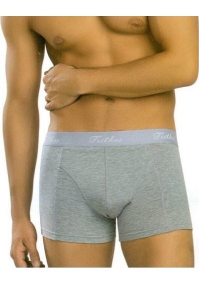 Tutku Erkek Likralı Elastan Boxer 3’Lü Paket Gri