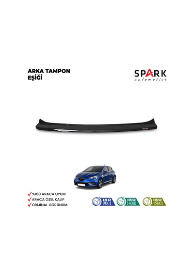 Renault Clio 5 2020- Yılı Ve Sonrası Uyumlu Arka Tampon Eşiği Parlak Siyah