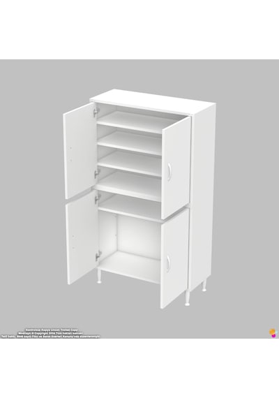 Efna Ayakkabılık - Kapaklı 4 Raf 6 Bölmeli Dar Alanlar İçin Çok Amaçlı Dolap 85 Cm Genişlik Beyaz Efna Ayakkabılık - Kapaklı 4 Raf 6 Bölmeli Dar Alanlar İçin Çok Amaçlı Dolap 85 Cm Genişlik Beyaz