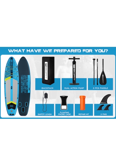 Air Power 11'6" 351x89x15 Cm Şişme Paddle Board Sup Seti 210 Kg