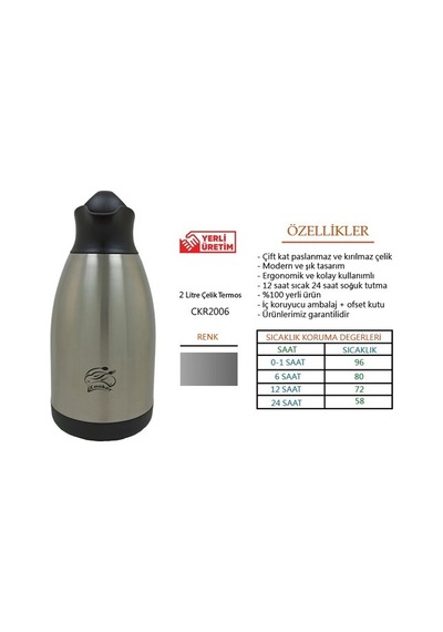 Cooker 2 Litre Çelik Termos Ckr2006