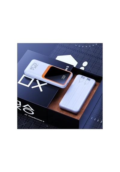 20000 Mah Power Bank Pd 20w Ve Usb 22.5w Quıck Fast Hızlı Şarj Dahili Type C Ve Lightning Kablolu Dünya Standartla