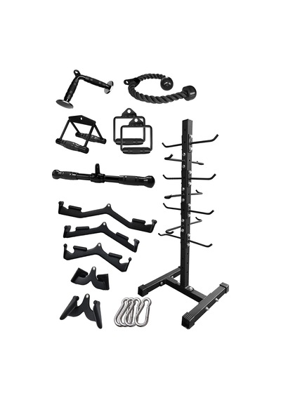 Cable Crossover Çalışma İstasyonu Aparatları Seti - Triceps Halatı - Mag Set - Lat Triceps Bar