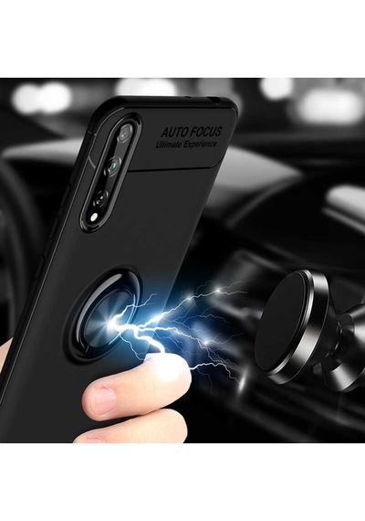 Huawei P Smart S (Y8P) Kılıf Yüzüklü Magnetli Ravel Case