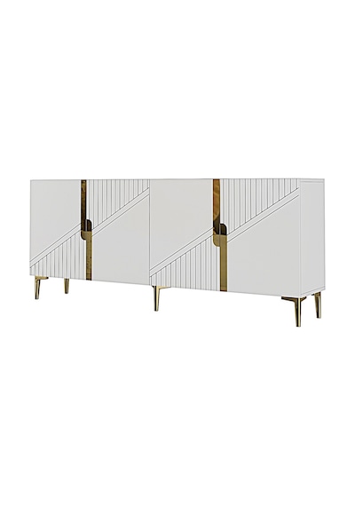 Ceneyra Ka1828BG Evva Konsol Ve Tv Sehpası Beyaz-gold 180cm