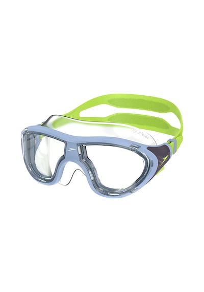 Speedo Üniseks Gençlik Biofuse Maske Dalış Leak Free Ergonomik Tasarım, Purple, Tek Beden Açık Gri