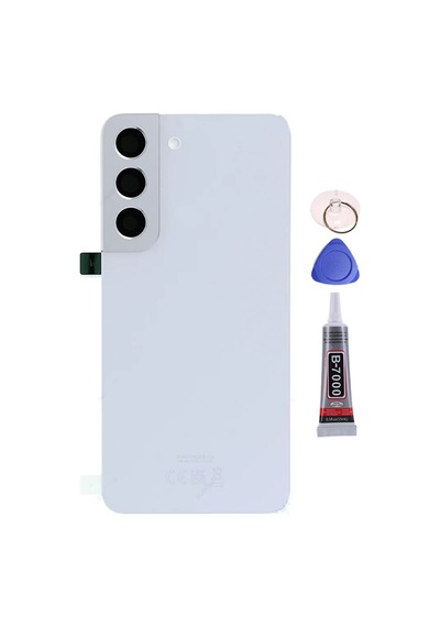 Samsung S22 Beyaz Uyumlu Arka Kapak Batarya Kapağı Pil Kapağı Yapışkan Ve Sökme Aparatıyla Beraber Full Set Beyaz