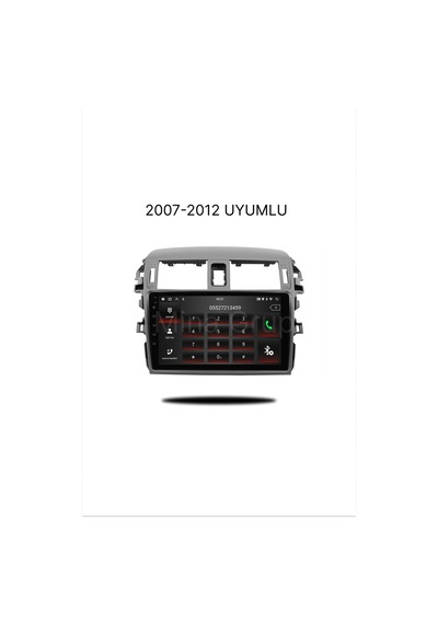 Snp Serisi Toyota Corolla 2007 - 2011 Uyumlu Büyük Çerçeveli 4-32gb Hafıza Multimedya Sistemi Ve Geri Görüş Kamerası 9"