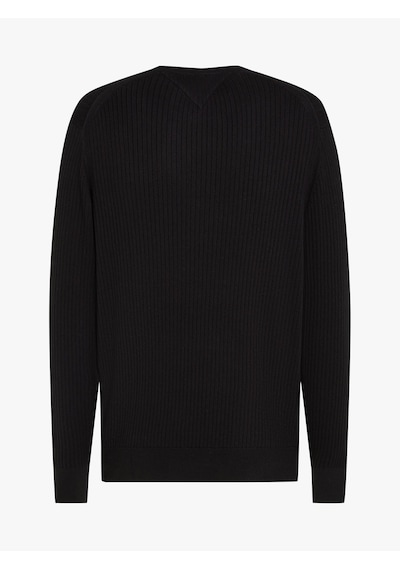 Tommy Hilfiger Pıma Ctn Cash Structure Crew Erkek Siyah Kazak - Mw0mw40449